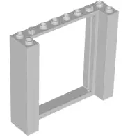 Light Bluish Gray Door, Frame 2 x 8 x 6