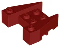 Dark Red Wedge 3 1/2 x 4 with Stud Notches