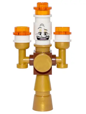 Lumière {Lumiere} - Brick, Modified 1 x 1 with Studs on 4 Sides, 2 Candle Arms