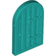 Dark Turquoise Shutter for Window 1 x 2 x 2 2/3 with Rounded Top