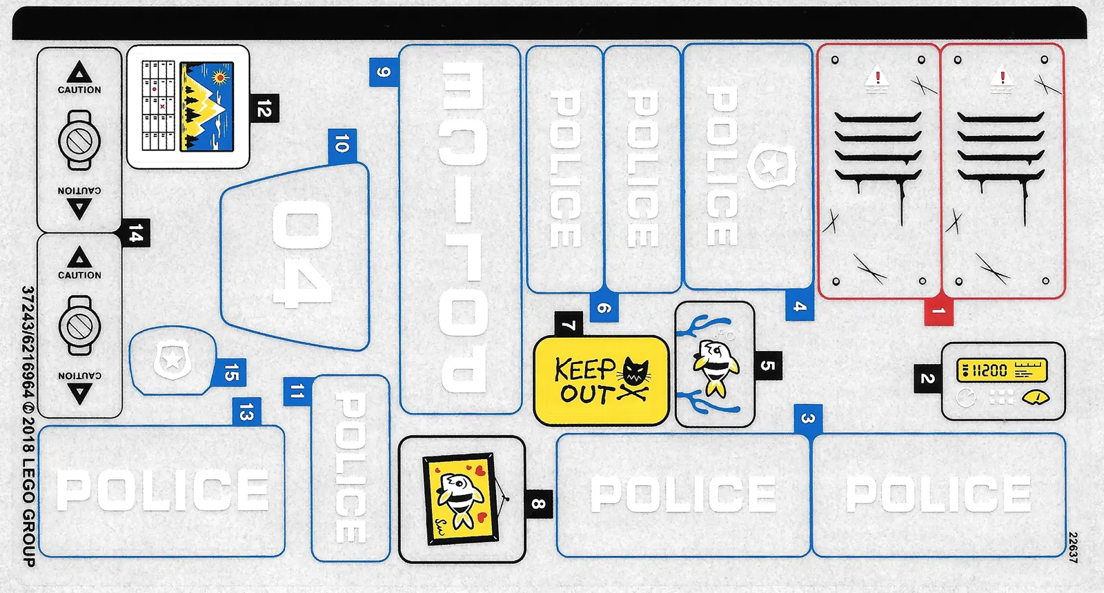Sticker Sheet for Set 60174 - (37243/6216964)