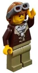 Mountain Police - Crook Male with Lined Jacket over Prisoner Shirt, Aviator Cap with Goggles
