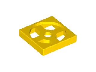 Yellow Turntable 2 x 2 Plate, Base
