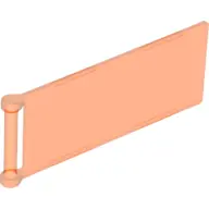 Trans-Neon Orange Flag 7 x 3 with Bar Handle