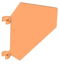 Trans-Neon Orange Flag 5 x 6 Hexagonal