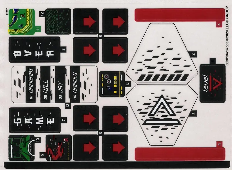 Sticker Sheet for Set 71712 - (66301/6287533)