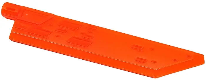 Trans-Neon Orange Propeller 1 Blade 14L with Axle Hole (Sword Blade)