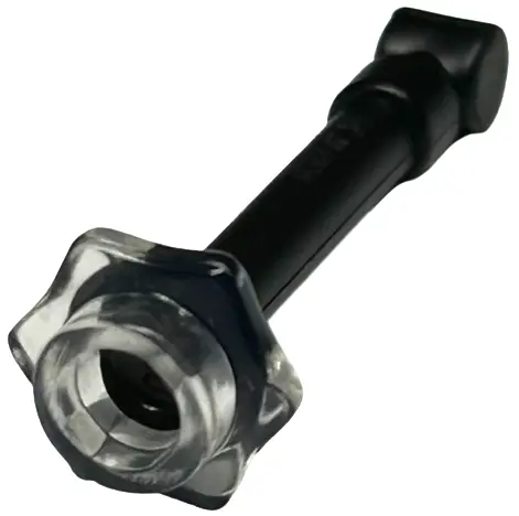 Black Minifigure, Utensil Wand with Molded Trans-Clear Stud Pattern