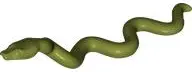 Olive Green Snake, Large with Raised Head