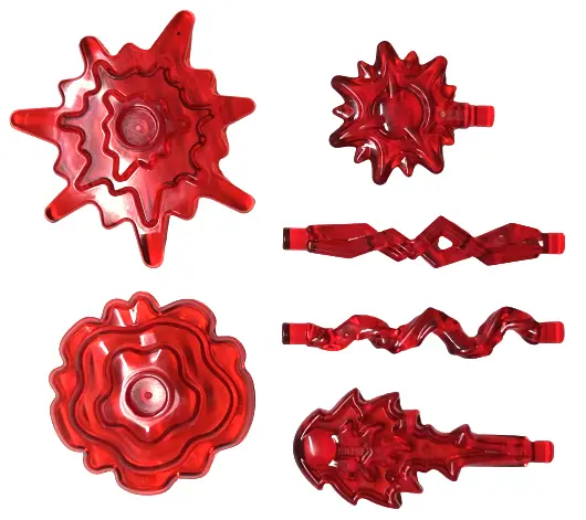 Trans-Red Magic Spells, 6 in Bag (Multipack)