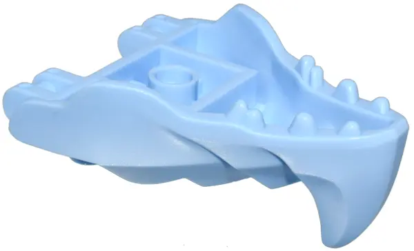 Bright Light Blue Dragon Head (Ninjago) Jaw with Large Spike and 2 Bar Handles on Back