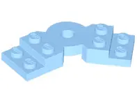 Bright Light Blue Plate, Modified 2 x 6 x 2/3 Bent