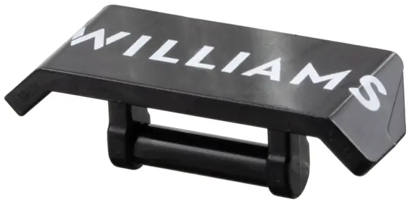 Black Vehicle, Spoiler with Bar Handle with White 'WILLIAMS' Pattern