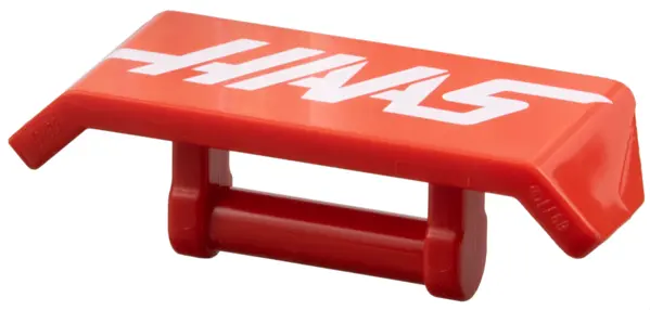 Red Vehicle, Spoiler with Bar Handle with White 'HAAS' Pattern