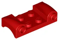 Red Vehicle, Mudguard 2 x 4 with Headlights and Curved Fenders