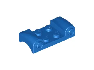 Blue Vehicle, Mudguard 2 x 4 with Headlights and Curved Fenders