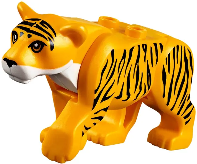 Bright Light Orange Cat, Large (Tiger) with White Muzzle and Black Nose and Stripes Pattern