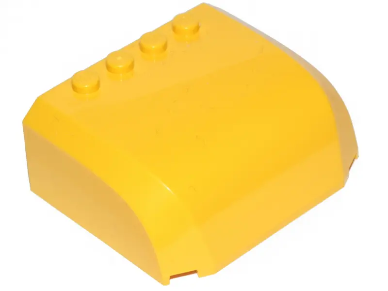 Yellow Windscreen 5 x 6 x 2 Curved Top Canopy with 4 Studs