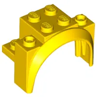 Yellow Vehicle, Mudguard 4 x 2 1/2 x 2 1/3 with Arch Round