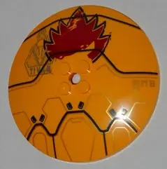 Bright Light Orange Dish 8 x 8 Inverted (Radar) with 'TIVAN' and '28MB' Golden Drone Pattern