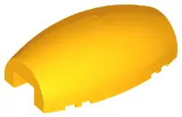 Bright Light Orange Windscreen 10 x 6 x 3 Bubble Canopy Double Tapered with Square Front Cutout