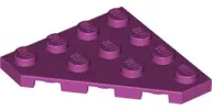 Magenta Wedge, Plate 4 x 4 Cut Corner