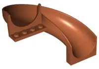 Dark Orange Slide Playground 7 x 12 x 8 1/3 Curved 180 degrees