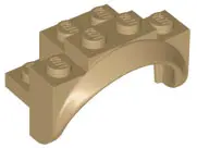 Dark Tan Vehicle, Mudguard 4 x 2 1/2 x 2 with Arch Round, Solid Studs, and Rounded Legs