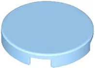 Light Blue Tile, Round 2 x 2 with Bottom Stud Holder