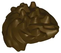 Dark Brown Minifigure, Hair Spiked