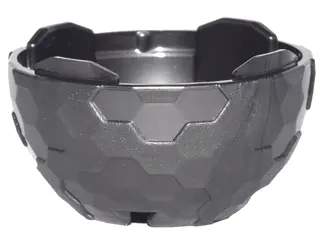 Pearl Dark Gray Container, Faceted 4 x 4 x 1 2/3, Alien Pod Section