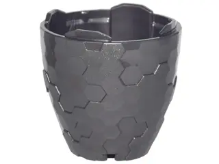 Pearl Dark Gray Container, Faceted 4 x 4 x 3, Alien Pod Section