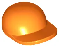 Orange Minifigure, Headgear Cap - Short Curved Bill