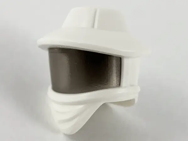 White Minifigure, Headgear Hat, Beekeeper with Molded Trans-Brown Visor Pattern