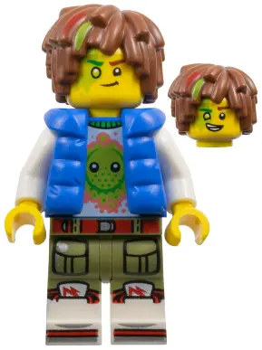 Mateo - Z-Blob Shirt, Blue Puffer Vest