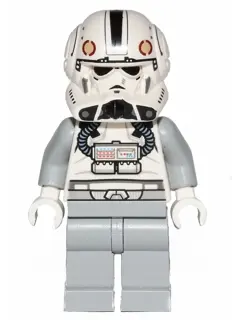 Clone Trooper V-wing Pilot (Phase 2) - Light Bluish Gray Arms and Legs, White Head