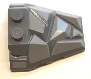 Dark Bluish Gray Wedge 4 x 4 Fractured Polygon Top with Light Bluish Gray Facets Pattern