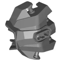 Dark Bluish Gray Hero Factory Hand Armor with Handles for Clips