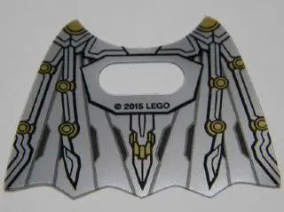 Trans-Clear Minifigure Wings Mechanical Collapsed with Center Opening with Black and Gold Pattern