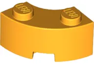 Bright Light Orange Brick, Round Corner 2 x 2 Macaroni with Stud Notch and Reinforced Underside