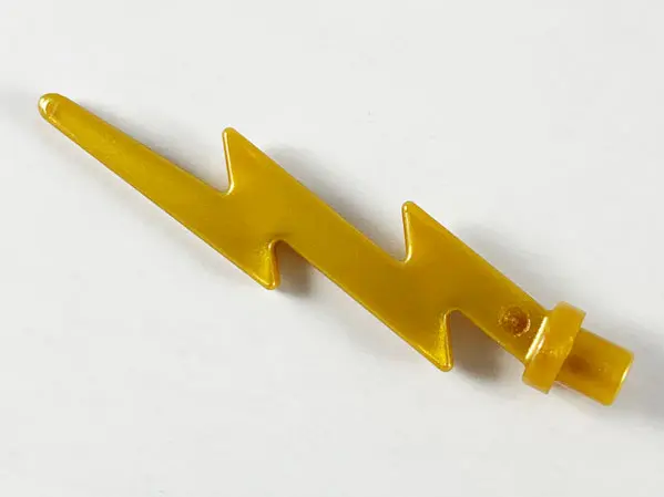 Pearl Gold Wave Angular Single with Bar End (Lightning Bolt)
