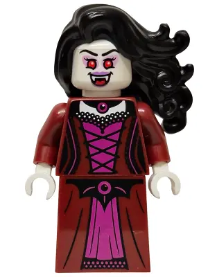 - Dark Red Dress, Black Hair