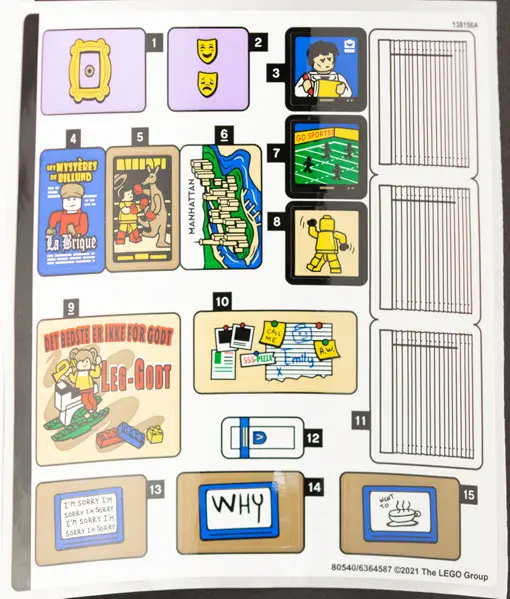 Sticker Sheet for Set 10292 - (80540/6364587)