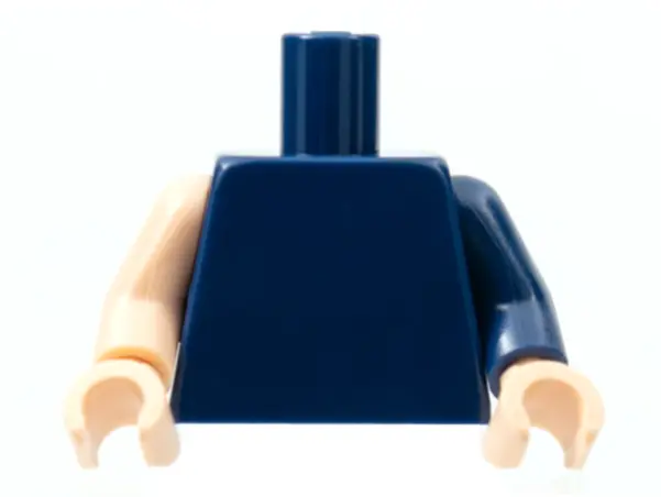 Dark Blue Torso Plain / Dark Blue Arm Left / Light Nougat Arm Right / Light Nougat Hands