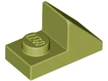 Olive Green Slope 45 2 x 1 with 2/3 Cutout