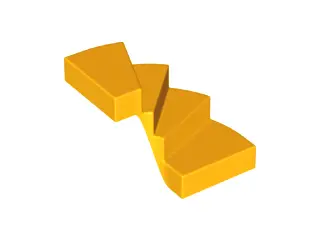 Bright Light Orange Stairs 6 x 6 x 4 Curved