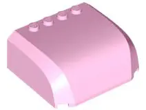 Bright Pink Windscreen 5 x 6 x 2 Curved Top Canopy with 4 Studs