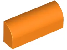 Orange Slope, Curved 1 x 4 x 1 1/3