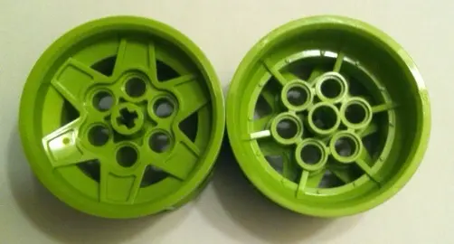 Lime Wheel 43.2mm D. x 26mm Technic Racing Small, 6 Pin Holes