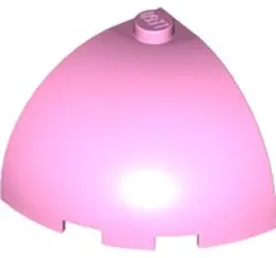 Bright Pink Brick, Round Corner 3 x 3 x 2 Dome Top